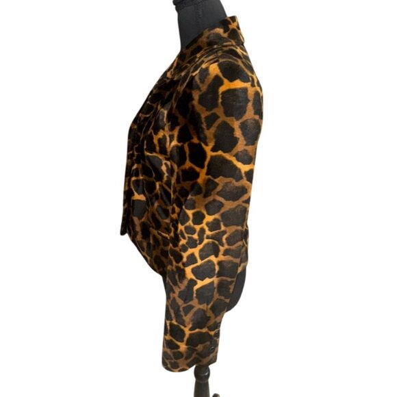 Vintage Harve Benard Leopard Print Short Blazer Jacket 8P Mob Wife City Glam - Picture 4 of 7